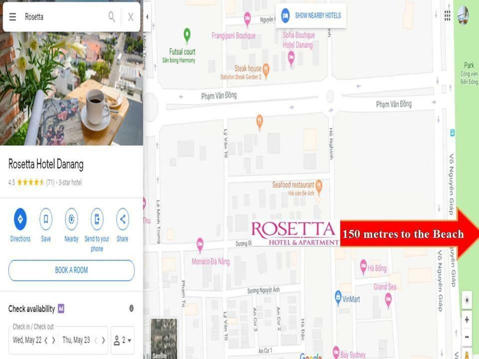 Rosetta Beach Hotel & Apartment Đà Nẵng Exterior foto